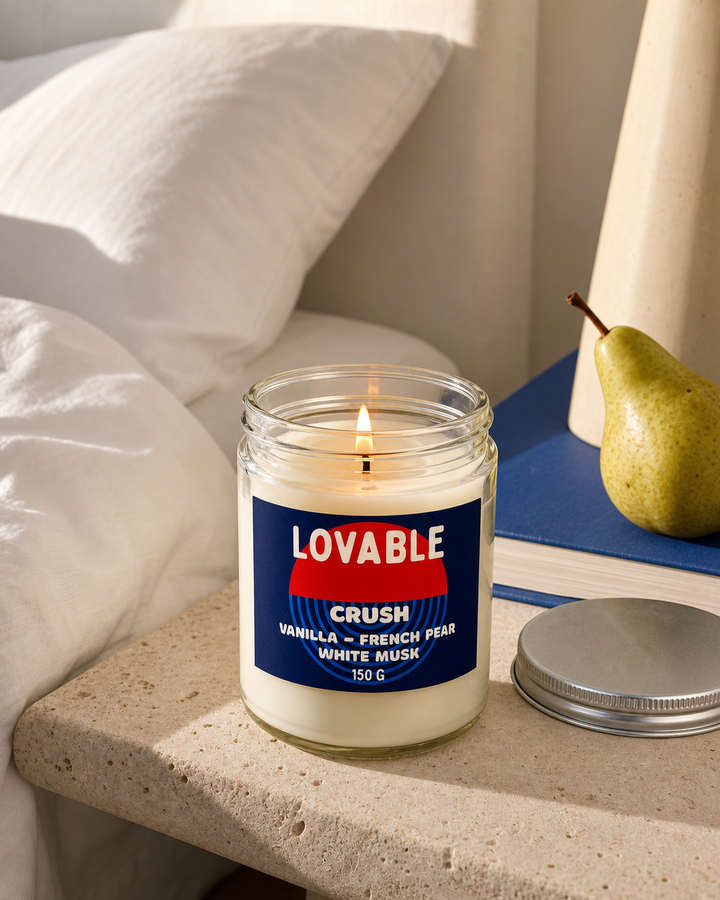 Lumânare CRUSH Loveable disponibilă în 150 ml și 250 ml